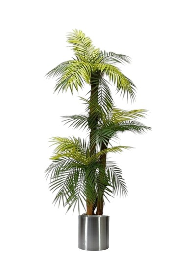 Yapay Areka Metal Saksı 30x30 Dekoratif Ağaç Çok Renkli