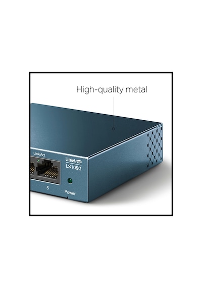 Tp-lınk Ls105g, Green Tech, 5 Port, Gigabit, Metal Kasa, Yönetilemez, Masaüstü Switch