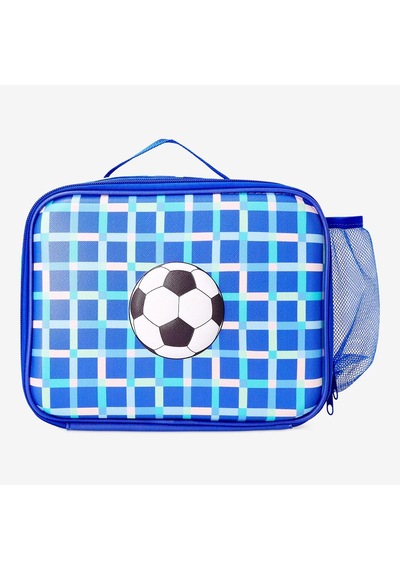 Flying Tiger Futbol Topu Desenli Beslenme Çantası Mavi