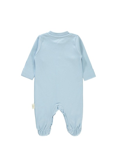 Civil Baby Bebek Organik Patikli Tulum 0-3 Ay Mavi
