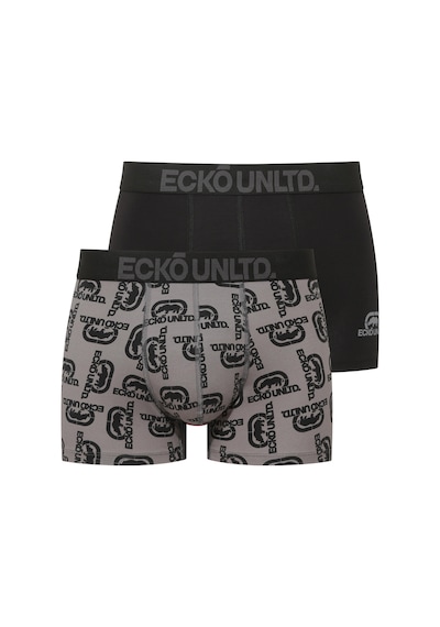 U.S. Polo Assn. Ecko Siyah - Baskılı 2'li Boxer Siyah - Baskılı