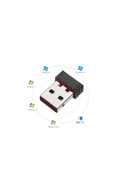 300 Mbps Nano Mini Internet Adaptör Kablosuz Ağ Wi-Fi Alıcı USB