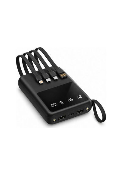 ENERX Enr-p10dc 10000 Mah 2.1A Dahili Kablolu Powerbank Siyah