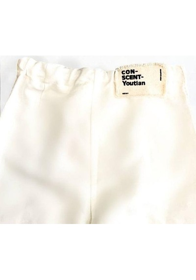 Zekids Kız Çocuk Kemerli Yanları Güpür Detaylı Pantolon-14482 Ekru