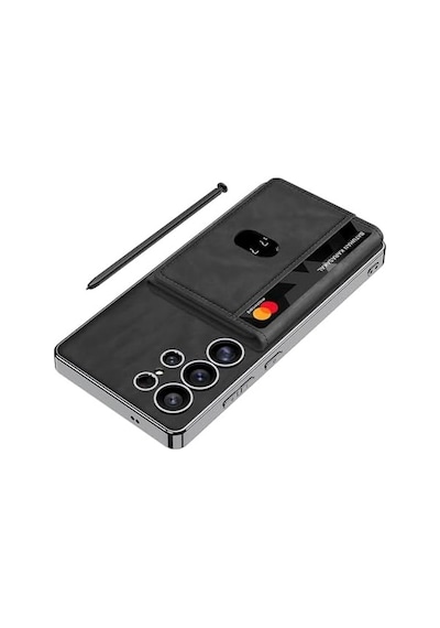 Galaxy S25 Ultra İle Uyumlu Kılıfı Kartlıklı Stand Olabilen M-safe Şarj Özellikli Kamera Lens Korumalı Suni Deri Tasarımlı Kapak Kıpta Siyah 50 x 22 Galaxy S25 Ultra İle Uyumlu Kılıfı Kartlıklı Stand Olabilen M-safe Şarj Özellikli Kamera Lens Korumalı Suni Deri Tasarımlı Kapak Kıpta Siyah 50 x 22