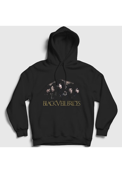 Presmono Unisex Band Black Veil Brides Kapüşonlu Sweatshirt Siyah