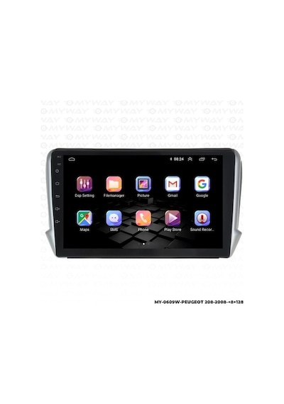 Myway Peugeot 2008 Android Multimedya Carplay Navigasyon Ekran - 8gb Ram+128 Gb Hdd - Myway
