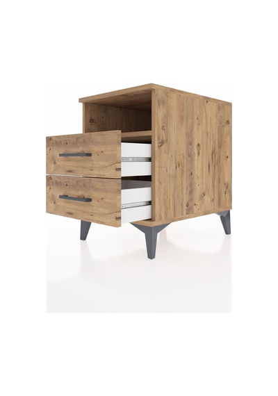 Kronos Komodin Tek Raflı Tek Çekmeceli 44x59x64 Çam-çam Atlas Çam