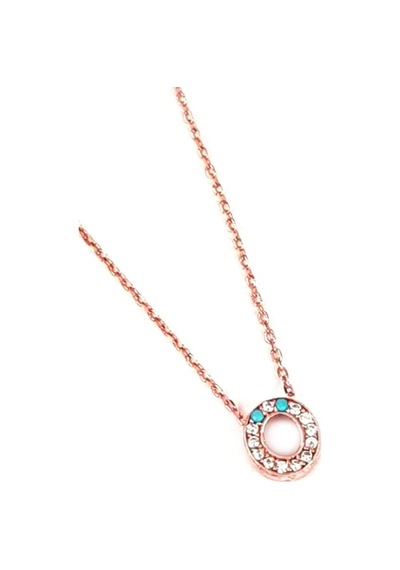 Ö Harfi Gümüş Rose Minimal Kolye