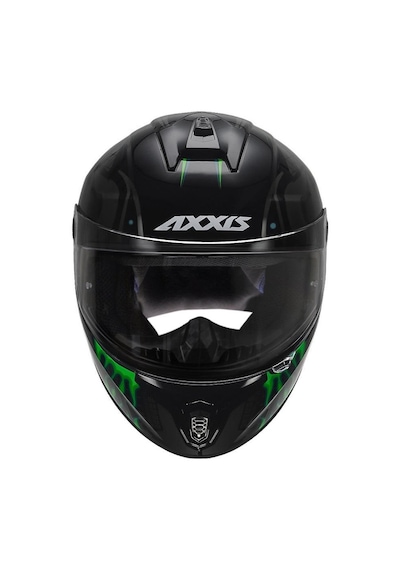 Axxis Draken S Maori Devil Kapalı Kask Mat Siyah - Yeşil