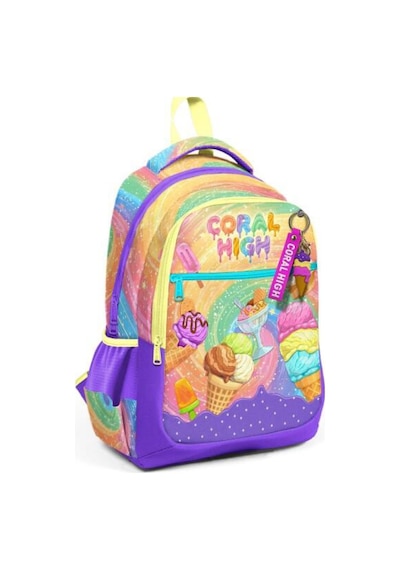 Coral High Kids Milka Dondurma Desenli 3 Lü Okul Çanta Seti Set33254 Çok Renkli