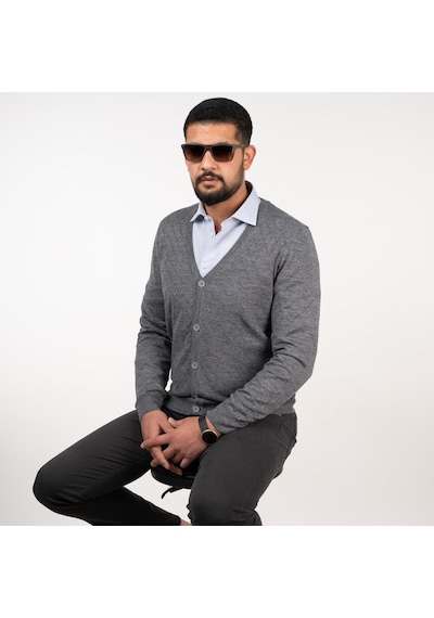San&Fa Slimfit Erkek Triko Hırka