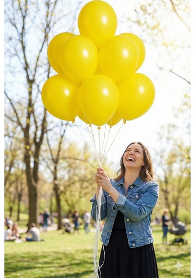 Pastel Balon 11 İnc 28 Cm Doğum Günü Parti Malzemeleri 10 Adet Sarı