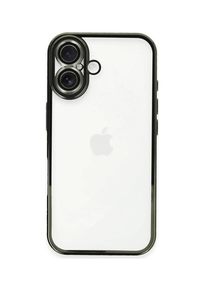 Apple iPhone Uyumlu 16 Plus Kılıf Razer Lensli Silikon - Yeşil -