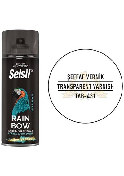 Selsil Rainbow Akrilik Sprey Şeffaf Parlak Vernik 400 Ml.