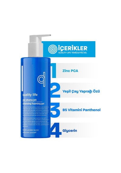 Quality Life Yağlı Karma Ciltler İçin Yüz Yıkama Jeli 400 ML