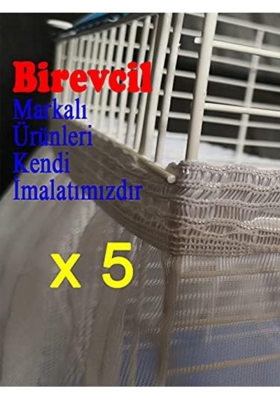 Birevcil Xl 90x30x30 Cm Kafes Tülü Tamamen Beyazdır 5 Adet