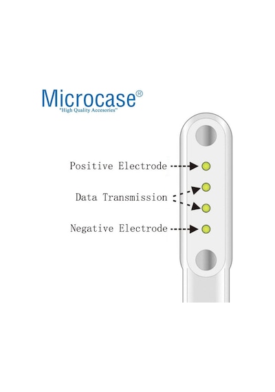 Microcase 4 Pin 7.62Mm Konnektör Akıllı Saat Manyetik Şarj Al2750
