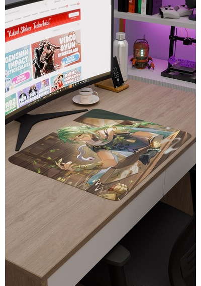 Baizhu Genshin Impact Anime Gacha V1 - 48x40 Xl Gaming Mouse Pad Fare Altlığı