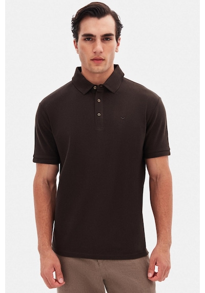 D's Damat Ds Damat Regular Fit Kahverengi Pike Dokulu T-shirt 4hc146551001m 201