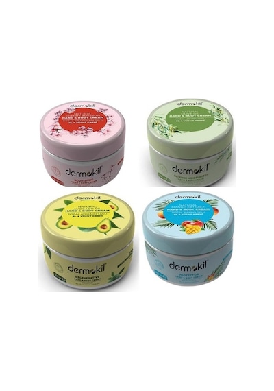 Dermokil Avokado + Kiraz Çiçeği + Mango + Zeytinyağlı El ve Vücut Kremi 4 x 250 ML