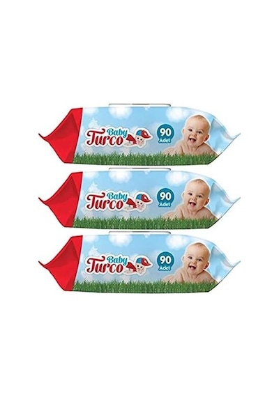 Baby Turco Islak Havlu Mendil 90Lı X 3 Adet