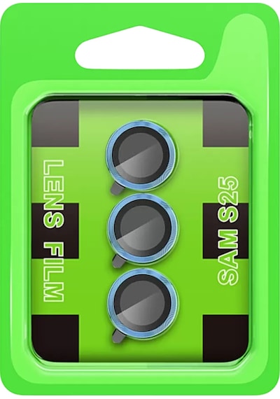 Newface Samsung Galaxy S25 Plus Raze Metal Kamera Lens - Mavi
