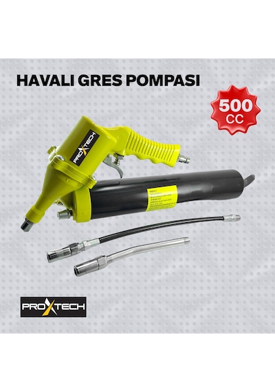 Yüksek Kalite Havalı Gres Yağ Tabancası 500cc  Büyük Boy  Hortum
