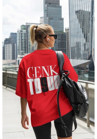 Noıssey Chulchan Shop Cenk Tosun 9 Numara Baskılı Oversize Unisex T-shirt Kırmızı