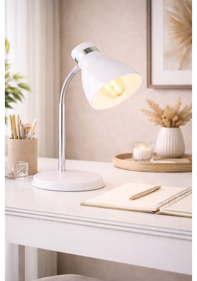 Nisaluce Modern Krom   Spiralli Masa Lambası