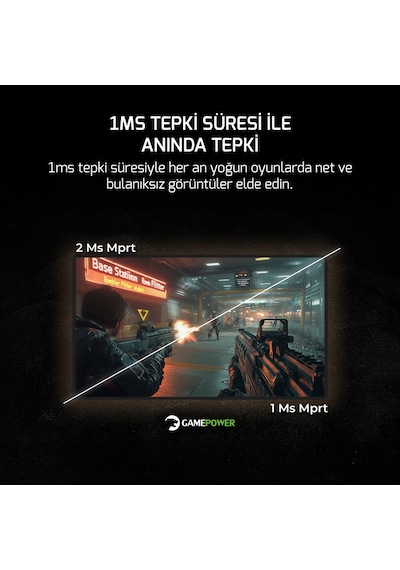 Gamepower Vivid F20 27'' 1 MS 120 Hz Curved RGB Beyaz  VA Full HD Oyuncu Monitör