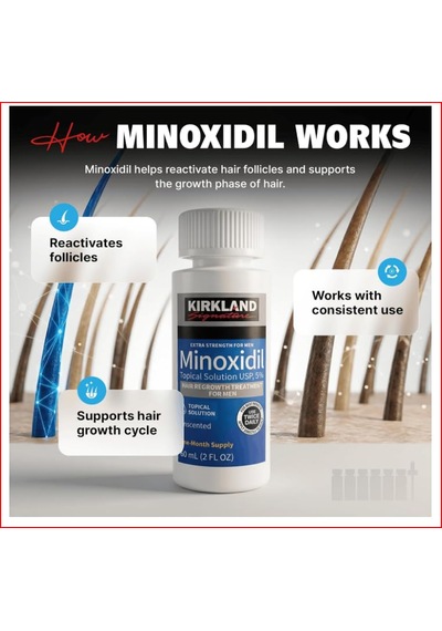 Kirkland Mino.xidil 60 Ml - 6 Tüp Orijinal Usa Menşeii Dmmedicineden