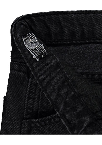 Civil Boys Yan Cepli Baggy Kalıp 10-13 Yaş Pantolon Kot - Siyah Siyah