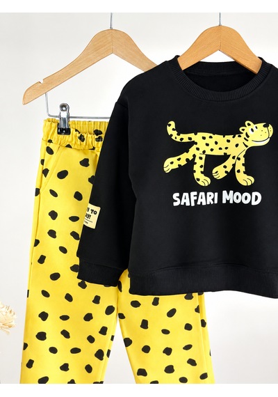 Elzo Collection Erkek Çocuk Safari Mood Yazılı Figür Detaylı Sweatshirt Gabardin Denim Kot Pantolon Alt Üst Takım Çok Renkli Elzo Collection Erkek Çocuk Safari Mood Yazılı Figür Detaylı Sweatshirt Gabardin Denim Kot Pantolon Alt Üst Takım Çok Renkli