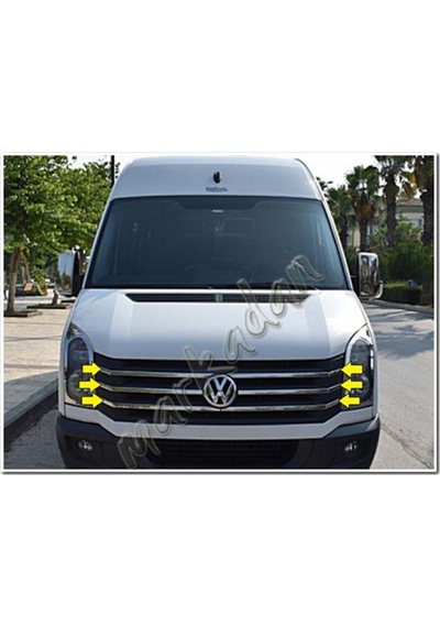 Woc Chrome Vw Crafter Krom Ön Panjur 2012-2017 6 Parça  Paslanmaz
