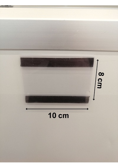 10 Ad Mıknatıslı C Tipi 8x10 Cm Depo Ürün Etiketlik Şeffaf Magnet