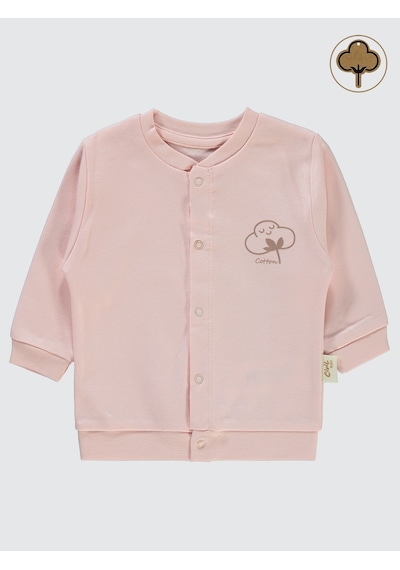 Civil Baby Bebek Organik Hırka 1-12 Ay Pembe Pembe