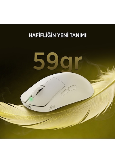 James Donkey Jdm11 Paw3311 12.000dpı Triple Mode Kablolu/bluetooth/2.4g Beyaz Gaming Mouse