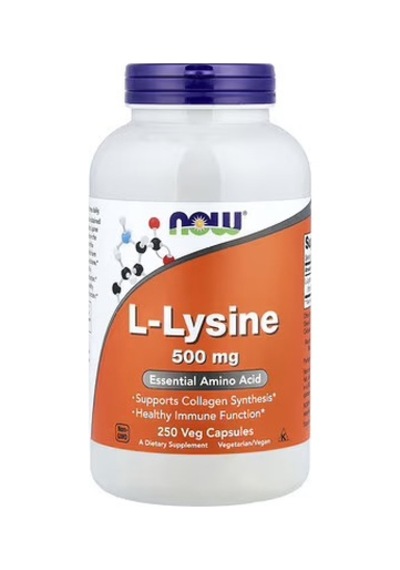 L-lysine Eaa 500 Mg 250 Veg. Capsules - Supports Collagen Synthesis - Health Immune Functıon