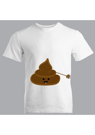 Sevimli Kaka Ve Tuvalet Kağıdı Tasarımlı Eş Tişörtleri - Komik Sevgili Tshirt Kombini Beyaz