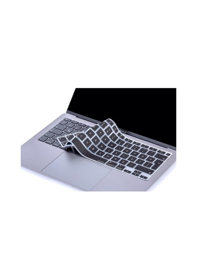 Laptop Apple Uyumlu MacBook Air 13Inc Klavye Koruyucu A2179 A2337 Türkçe Baskı Siyah