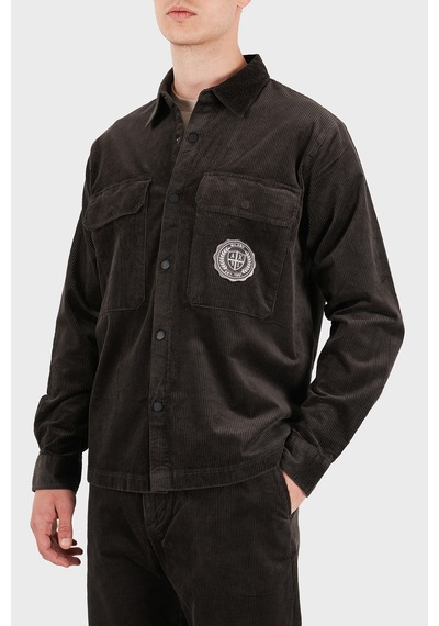 Armani Exchange Pamuklu Göğüs Cepli Kadife Gömlek Erkek Gömlek Xm003245 Af27114 U8128 Kahve