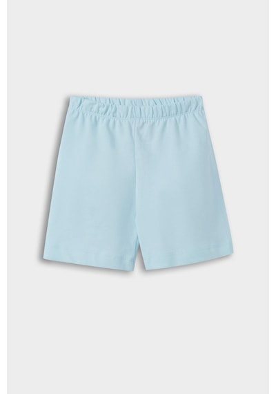 DeFacto Kız Bebek Pijama Takımı Anime Baskılı Kısa Kollu Penye Üst Beli Lastikli Şort E1554A525HSBE495
