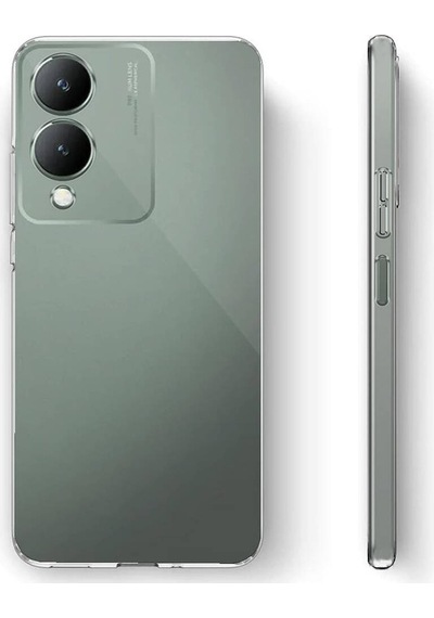 Vivo Y17s Uyumlu Zore Süper Silikon Kılıf-renksiz Renksiz