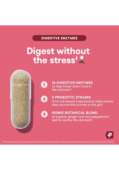 Physician's Choice Digestive Enzymes - Multi Enzymes, Organic Prebiotics & Probiotics For Digestive 60 Capsules