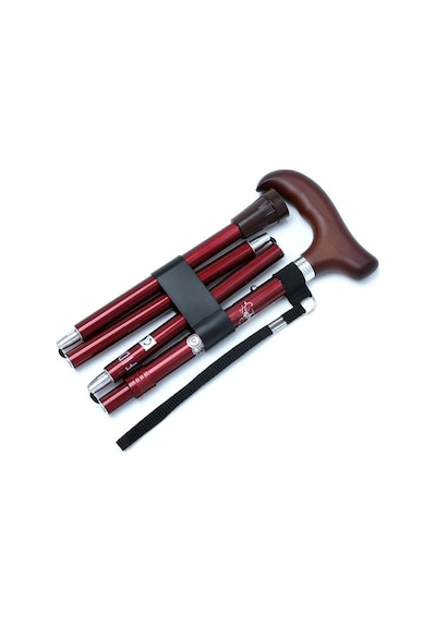 606saw Taşlı Katlanır Baston 9030-1 Bordo Desenli