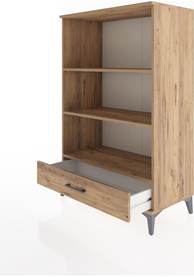 Hyperion Dolap 3 Raflı Tek Çekmeceli 88x44x134 Çam-çam Çam