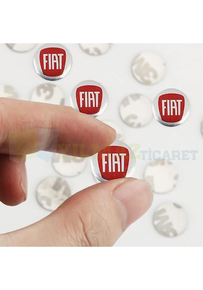 Fiat Kumanda Metal Alaşım Anahtarlık Logo Kabartmalı 3m Yüksek Kalite 14 MM Anahtarlık Değildir