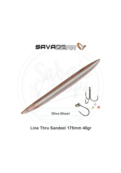 Savage Gear 3D Line Thru Sandeel 175Mm 40G 03 Olive Ghost