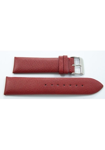 Bizon Bordo Deri Saat Kordonu 22Mm Dikişsiz Klasik Saat Kayışı